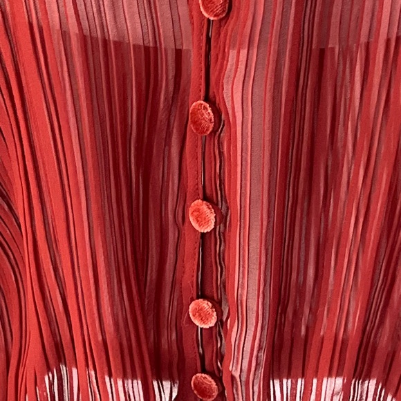 Free People Pleated Velvet Trim Buttondown - Picture 3 of 14